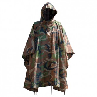 Mil-tec US rip-stop poncho WOODLAND