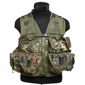 Kamizelka taktyczna Mil-Tec 9 kieszeni FLECKTARN