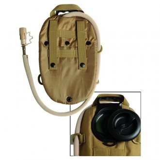 Plecak hydracyjny MIL-TEC® OVAL 1 L z paskami COYOTE