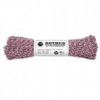 Rothco PARACORD nylon 550LB 30m 4mm PINK CAMO