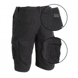 Bawełniane szorty VINTAGE w kolorze BLACK