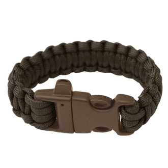 HIGHLANDER Bransoletka Paracord - trójząb, gwizdek czarny