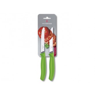 Victorinox nóż do pomidorów 11 cm zielony, zestaw 2 szt.