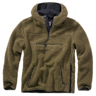 Brandit Teddyfleece Worker Pullover Jacket olive