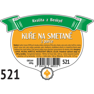 Kurczak w śmietanie (2 porcje)