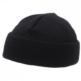 MFH fine knit cap extra short czarny