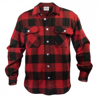 Koszula Rothco FLANNEL plaid czerwona