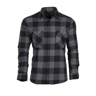 Mil-Tec letnia koszula zapinana na guziki GREY/BLACK