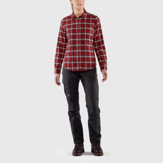 Fjällräven Övik Flannel Shirt Woman głęboka czerwień