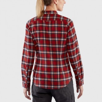 Fjällräven Övik Flannel Shirt Woman głęboka czerwień