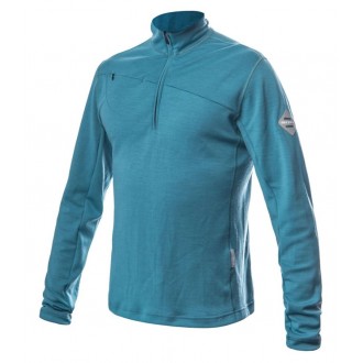 Bluza Sensor Merino Upper Short Zip Mint Blue