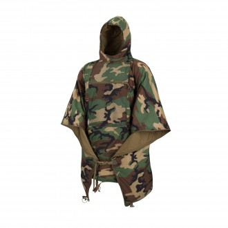 Poncho Helikon-Tex SWAGMAN ROLL Climashield US WOODLAND