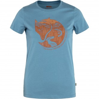 T-shirt Fjällräven Arctic Fox T-shirt W Dawn Blue-Terracotta Brown