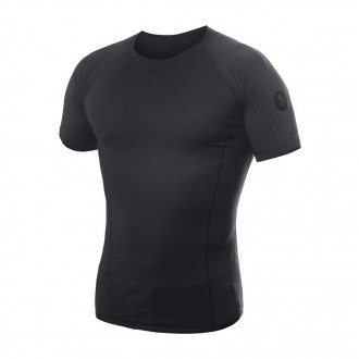 Koszulka Sensor MERINO AIR, krótki rękaw, czarna