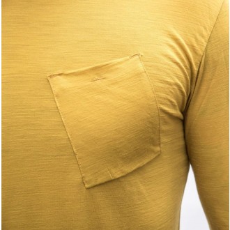 Koszulka Sensor MERINO AIR TRAVELLER, długi rękaw, musztardowa